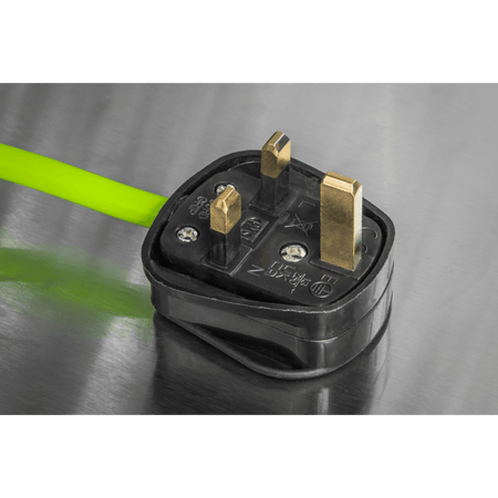 10m Cassette Type Cable Reel with Thermal Trip 2 x 230V & 2 x USB - Hi-Vis Green Model No- BCR10G