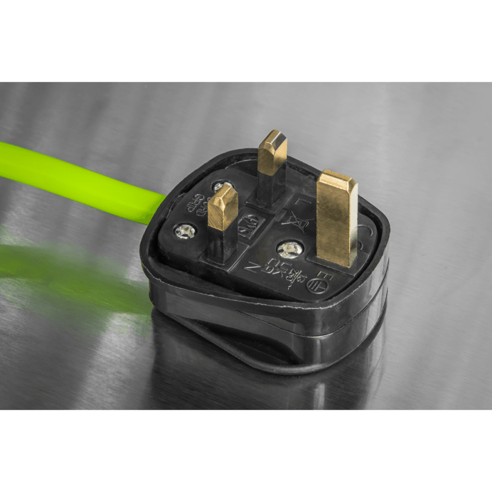 25m Cable Reel with Thermal Trip 4 x 230V - Hi-Vis Green Model No- BCR25G