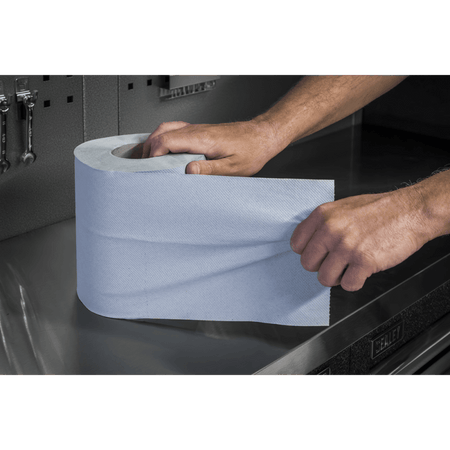 2-Ply Embossed Blue Paper Roll 60m - Pack of 6 Model No- BLU60