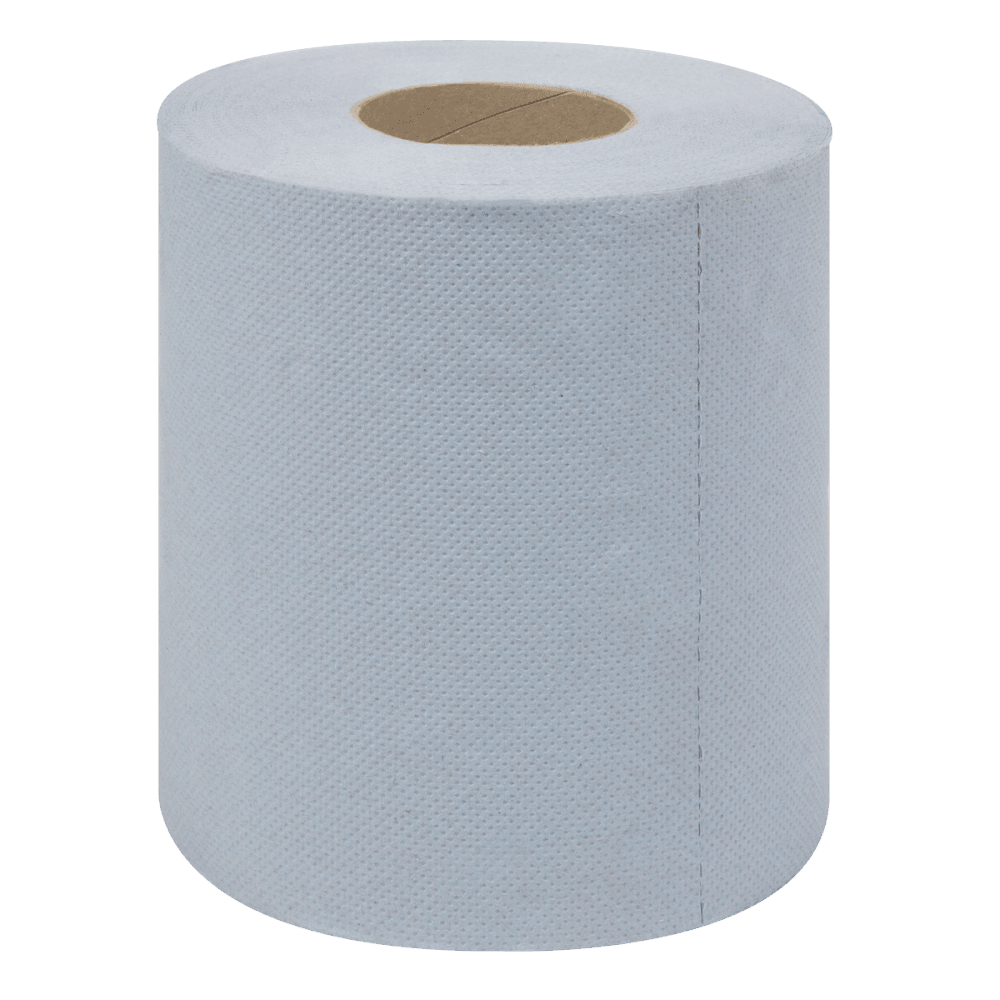2-Ply Embossed Blue Paper Roll 60m - Pack of 6 Model No- BLU60