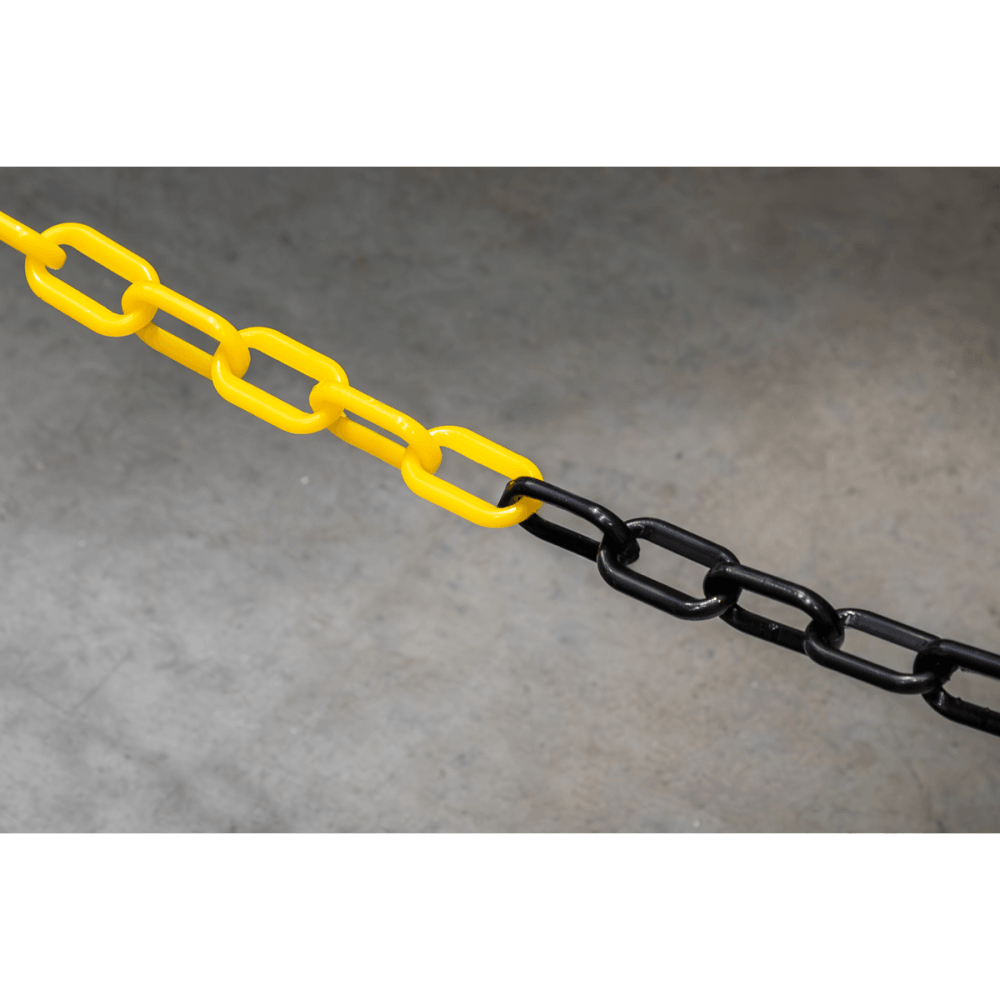 Plastic Chain 25m x 6mm - Black/Yellow Model No- BYC25M