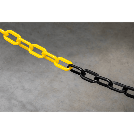 Plastic Chain 25m x 6mm - Black/Yellow Model No- BYC25M