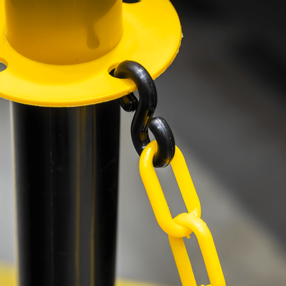 Plastic Chain 25m x 6mm - Black/Yellow Model No- BYC25M