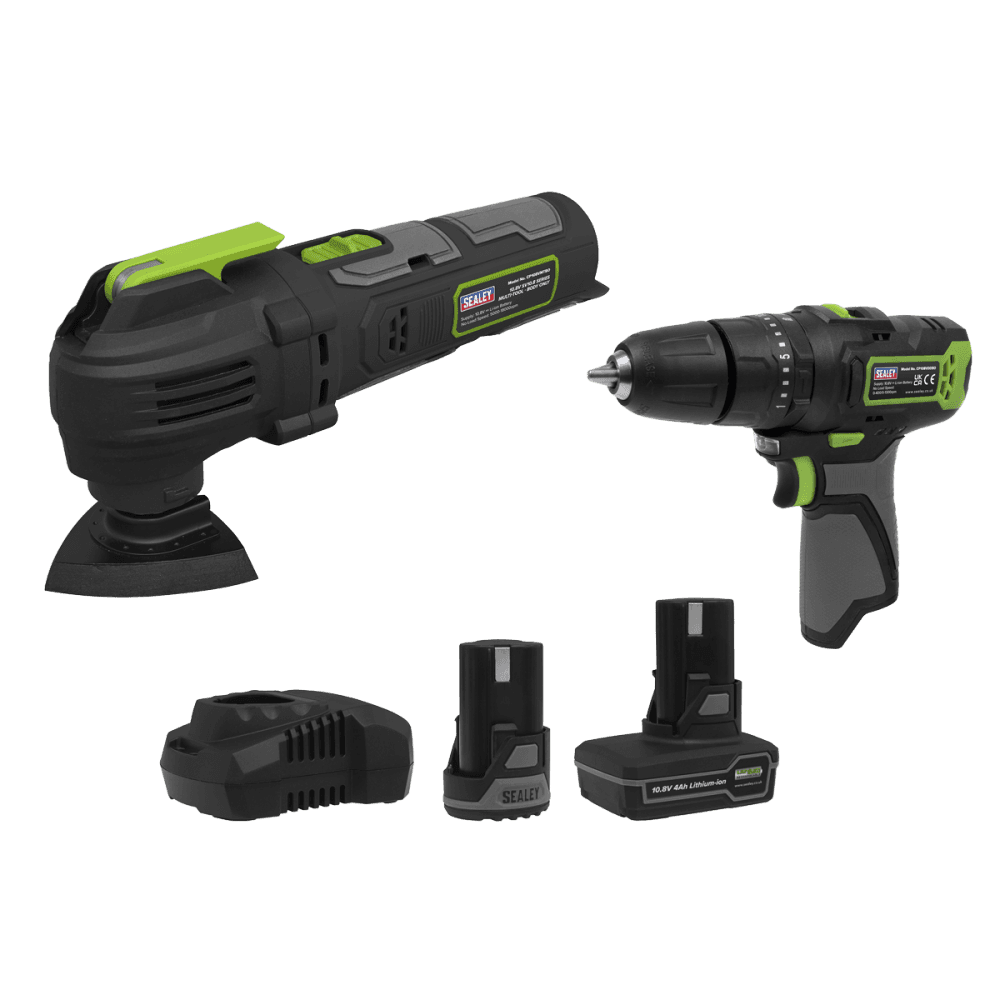 2 x SV10.8 Series Cordless Power Tool Kit 10.8V - 2 Batteries Model No- CP108VCOMBO5