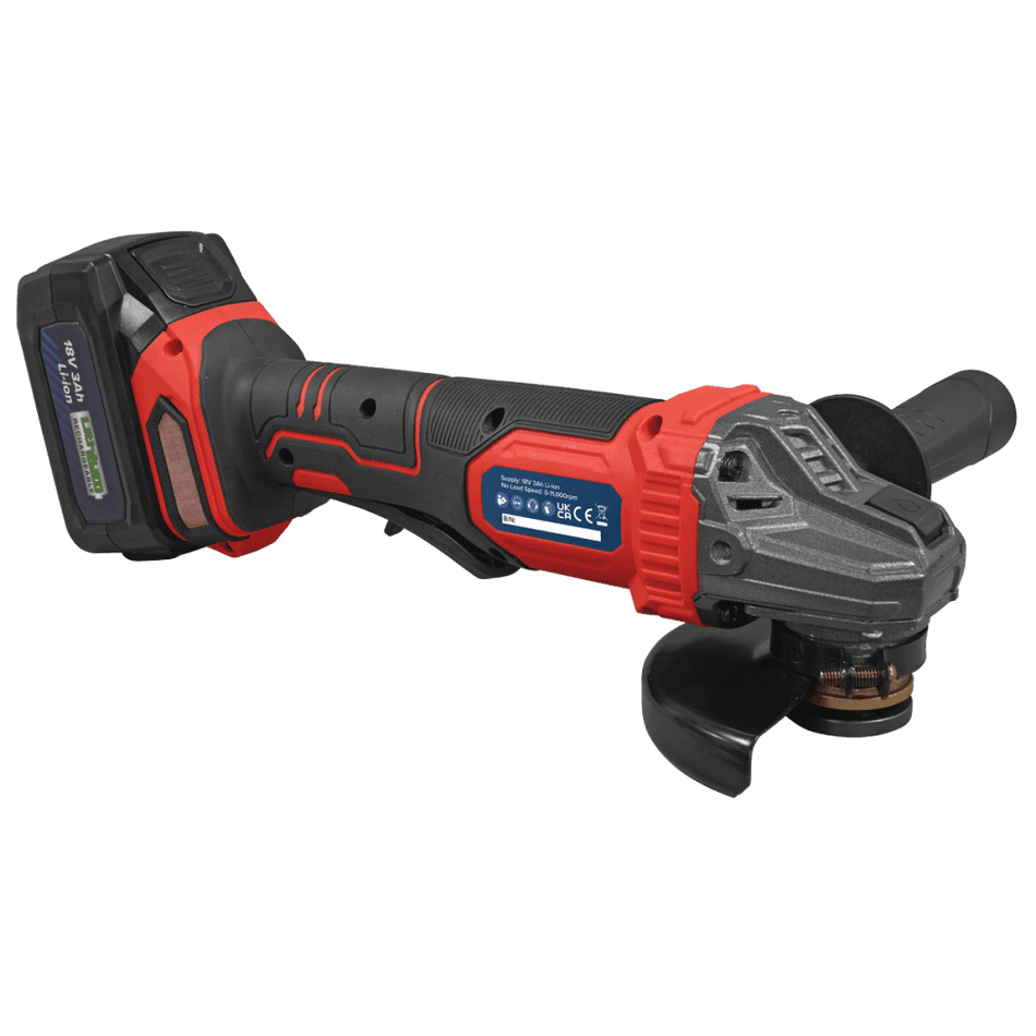 115mm Cordless Angle Grinder 18V 3Ah - Red Model No- CP401LI