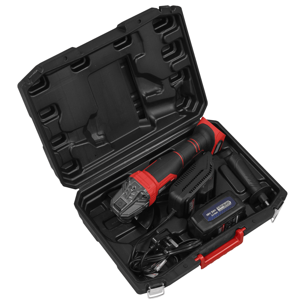 115mm Cordless Angle Grinder 18V 3Ah - Red Model No- CP401LI