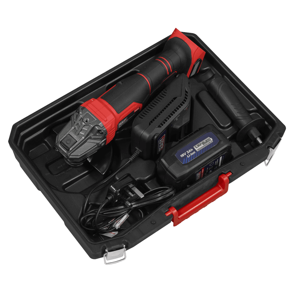 115mm Cordless Angle Grinder 18V 3Ah - Red Model No- CP401LI