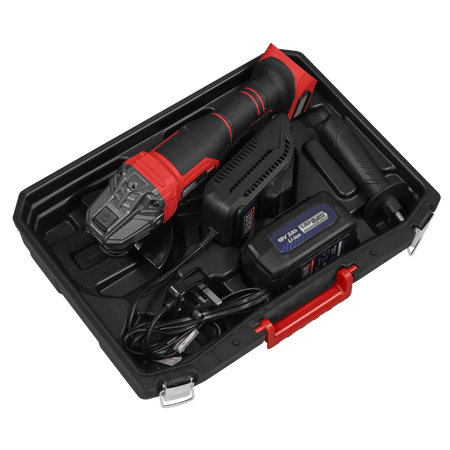 115mm Cordless Angle Grinder 18V 3Ah - Red Model No- CP401LI