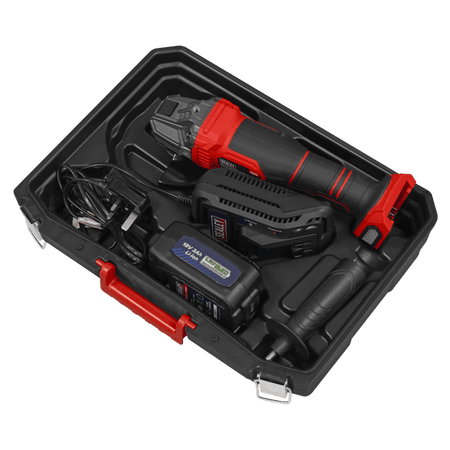 115mm Cordless Angle Grinder 18V 3Ah - Red Model No- CP401LI