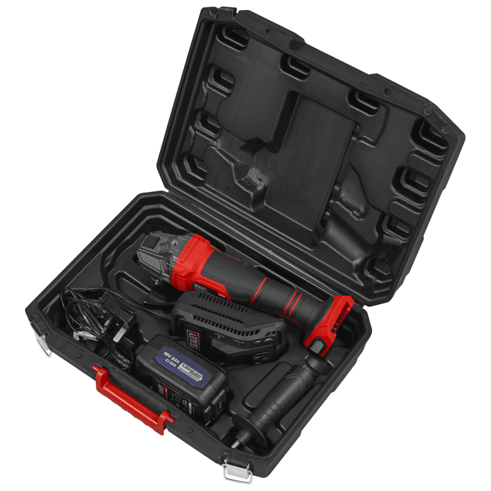 115mm Cordless Angle Grinder 18V 3Ah - Red Model No- CP401LI