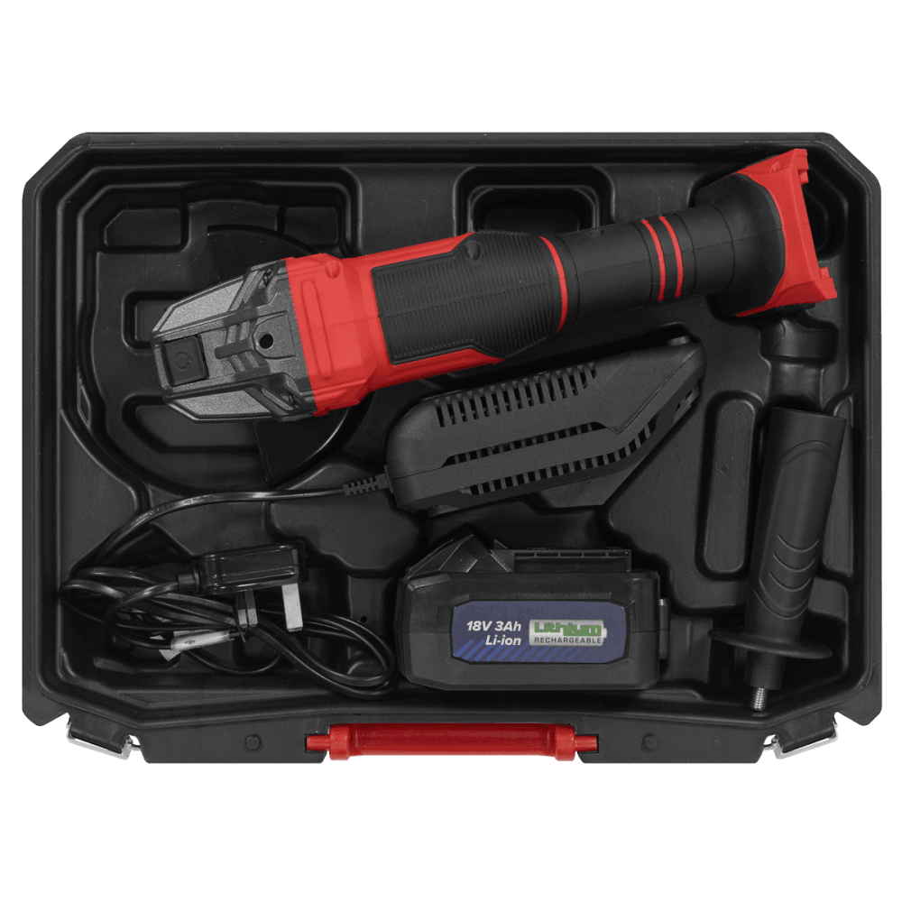 115mm Cordless Angle Grinder 18V 3Ah - Red Model No- CP401LI
