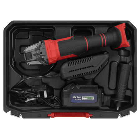 115mm Cordless Angle Grinder 18V 3Ah - Red Model No- CP401LI