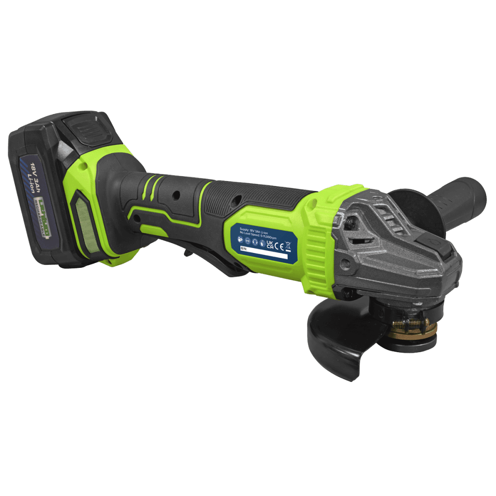 18V 3Ah 115mm Cordless Angle Grinder - Green Model No- CP401LIHV