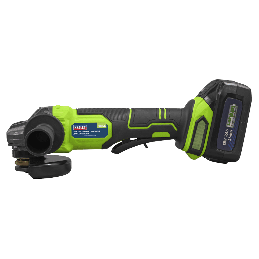 18V 3Ah 115mm Cordless Angle Grinder - Green Model No- CP401LIHV