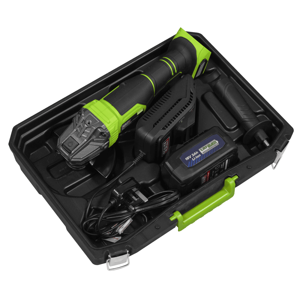 18V 3Ah 115mm Cordless Angle Grinder - Green Model No- CP401LIHV