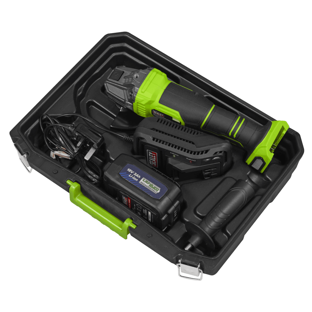 18V 3Ah 115mm Cordless Angle Grinder - Green Model No- CP401LIHV