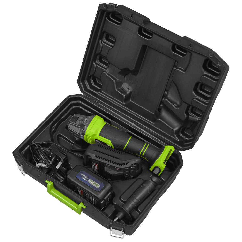 18V 3Ah 115mm Cordless Angle Grinder - Green Model No- CP401LIHV