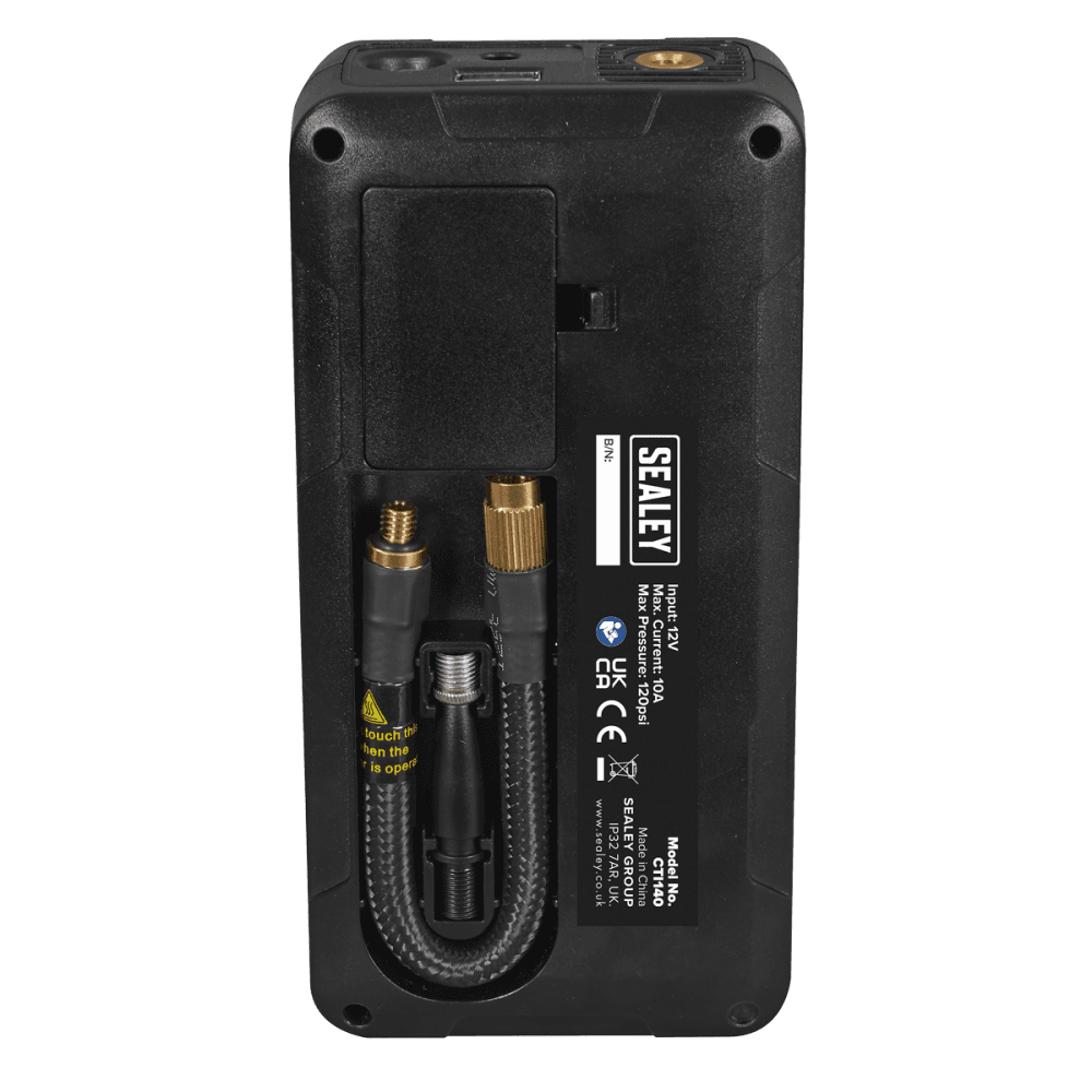 Rechargeable Tyre Inflator & Power Bank with Worklight 12V : Model No- CTI140
