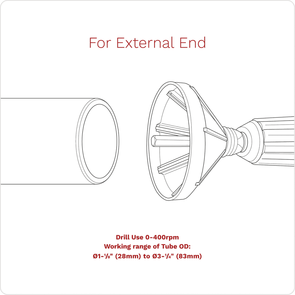 Internal & External 2-in-1 Deburring/Chamfer Tool 27-86mm : Model No- DB06