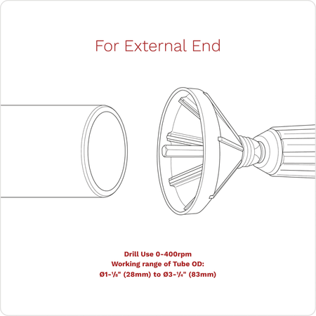 Internal & External 2-in-1 Deburring/Chamfer Tool 27-86mm : Model No- DB06