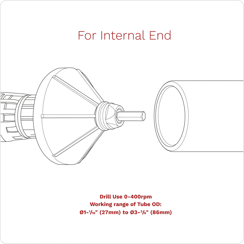 Internal & External 2-in-1 Deburring/Chamfer Tool 27-86mm : Model No- DB06