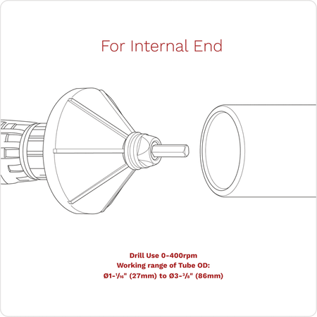 Internal & External 2-in-1 Deburring/Chamfer Tool 27-86mm : Model No- DB06