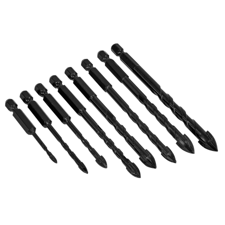 Tile & Glass Drill Bit Set 8pc : Model No- DBGC1