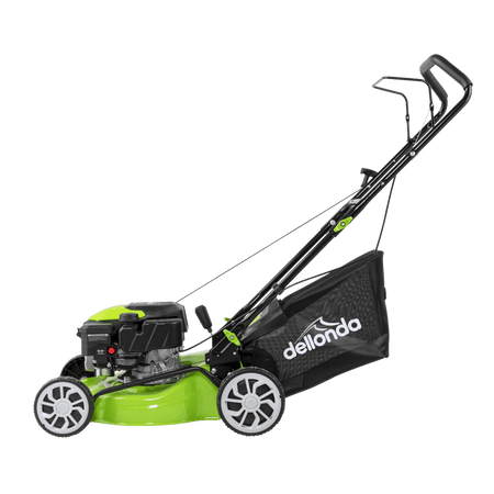 Dellonda Hand-Propelled Petrol Lawnmower Grass Cutter, 127cc 16"/41cm 4-Stroke Model No- DG100