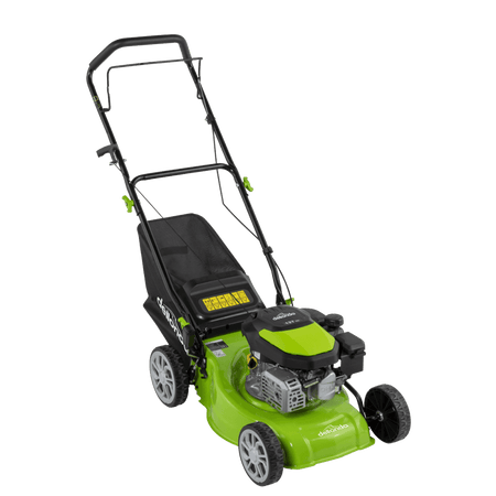 Dellonda Hand-Propelled Petrol Lawnmower Grass Cutter, 127cc 16"/41cm 4-Stroke Model No- DG100