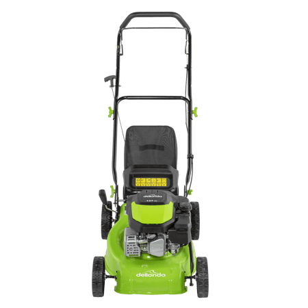Dellonda Hand-Propelled Petrol Lawnmower Grass Cutter, 127cc 16"/41cm 4-Stroke Model No- DG100