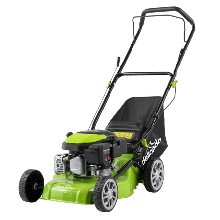 Dellonda Hand-Propelled Petrol Lawnmower Grass Cutter, 127cc 16"/41cm 4-Stroke Model No- DG100