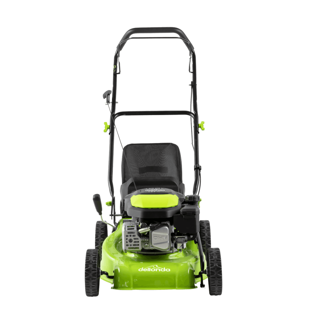 Dellonda Hand-Propelled Petrol Lawnmower Grass Cutter, 127cc 16"/41cm 4-Stroke Model No- DG100