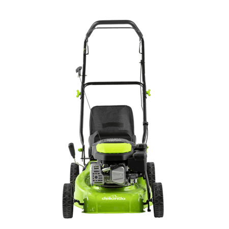 Dellonda Hand-Propelled Petrol Lawnmower Grass Cutter, 127cc 16"/41cm 4-Stroke Model No- DG100