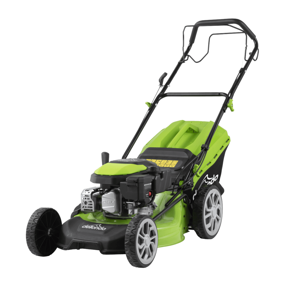 Dellonda Self-Propelled Petrol Lawnmower Grass Cutter with Height Adjustment & Grass Bag 144cc 18"/46cm 4-Stroke Engine Model No- DG101