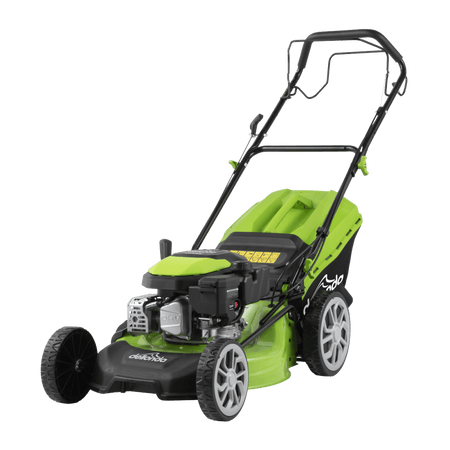 Dellonda Self-Propelled Petrol Lawnmower Grass Cutter with Height Adjustment & Grass Bag 144cc 18"/46cm 4-Stroke Engine Model No- DG101