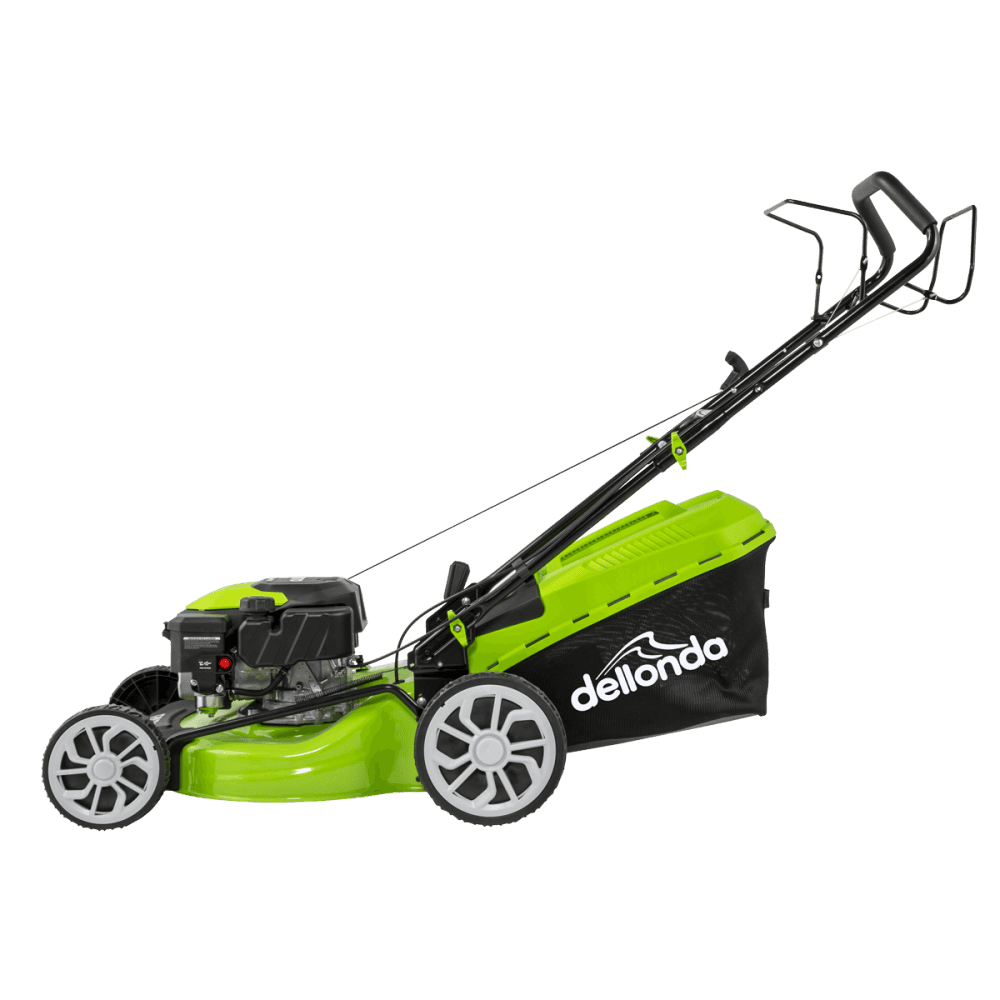 Dellonda Self-Propelled Petrol Lawnmower Grass Cutter with Height Adjustment & Grass Bag 144cc 18"/46cm 4-Stroke Engine Model No- DG101