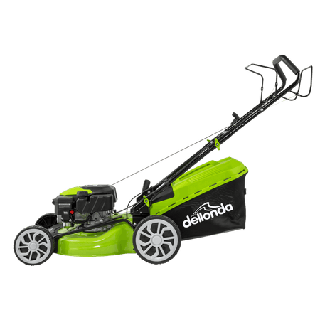 Dellonda Self-Propelled Petrol Lawnmower Grass Cutter with Height Adjustment & Grass Bag 144cc 18"/46cm 4-Stroke Engine Model No- DG101