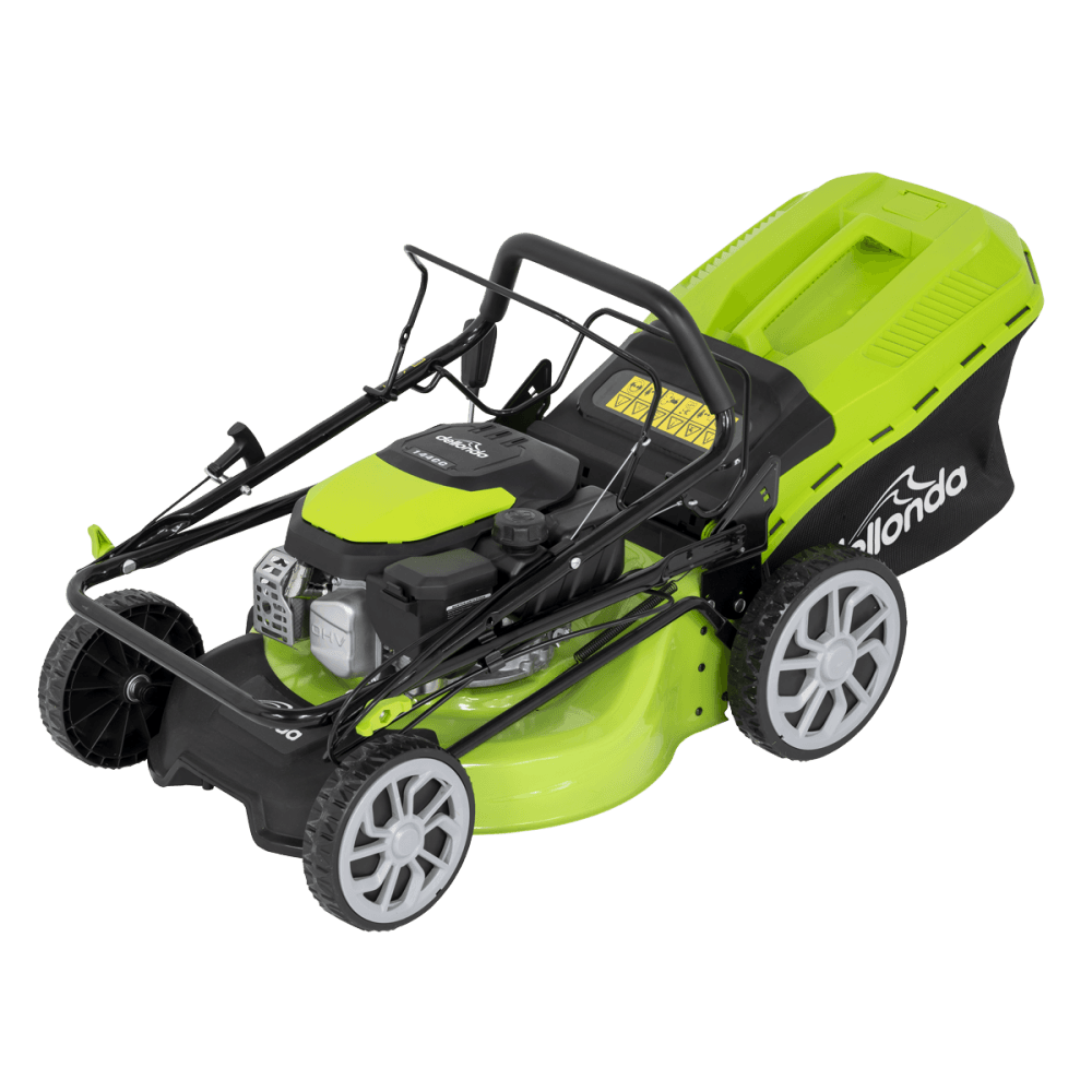 Dellonda Self-Propelled Petrol Lawnmower Grass Cutter with Height Adjustment & Grass Bag 144cc 18"/46cm 4-Stroke Engine Model No- DG101