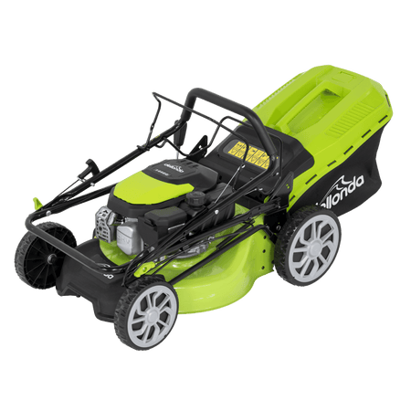 Dellonda Self-Propelled Petrol Lawnmower Grass Cutter with Height Adjustment & Grass Bag 144cc 18"/46cm 4-Stroke Engine Model No- DG101