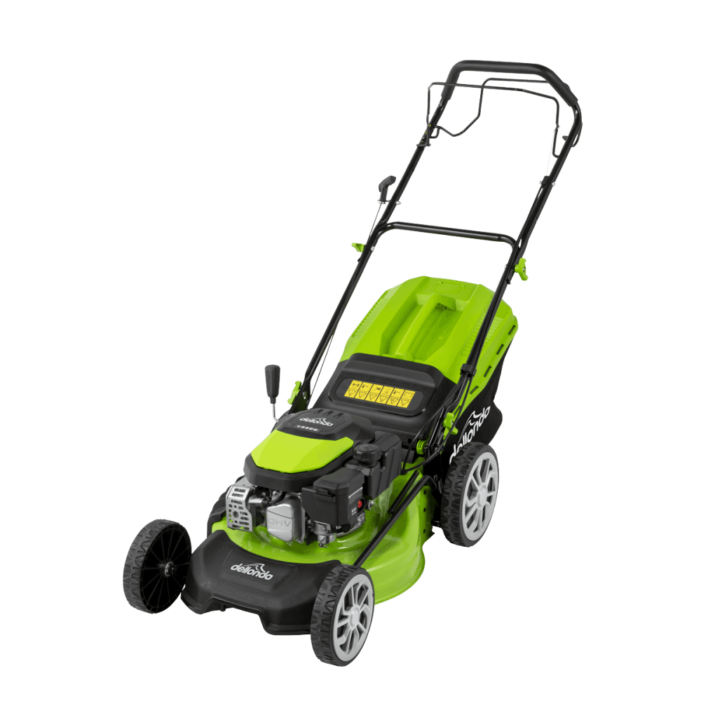 Dellonda Self-Propelled Petrol Lawnmower Grass Cutter with Height Adjustment & Grass Bag 144cc 18"/46cm 4-Stroke Engine Model No- DG101