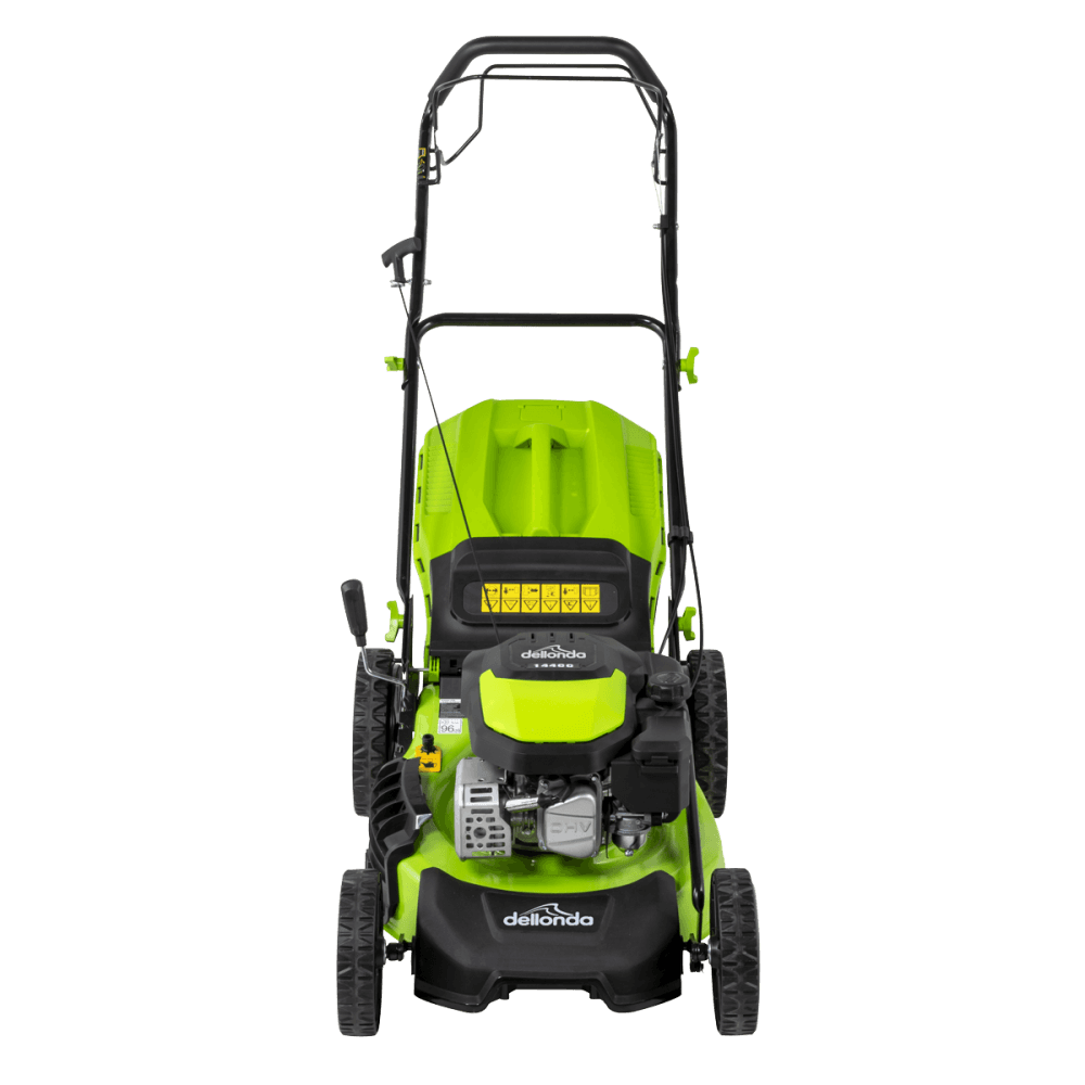 Dellonda Self-Propelled Petrol Lawnmower Grass Cutter with Height Adjustment & Grass Bag 144cc 18"/46cm 4-Stroke Engine Model No- DG101