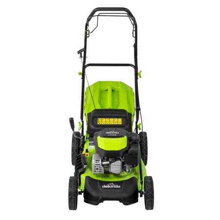 Dellonda Self-Propelled Petrol Lawnmower Grass Cutter with Height Adjustment & Grass Bag 144cc 18"/46cm 4-Stroke Engine Model No- DG101