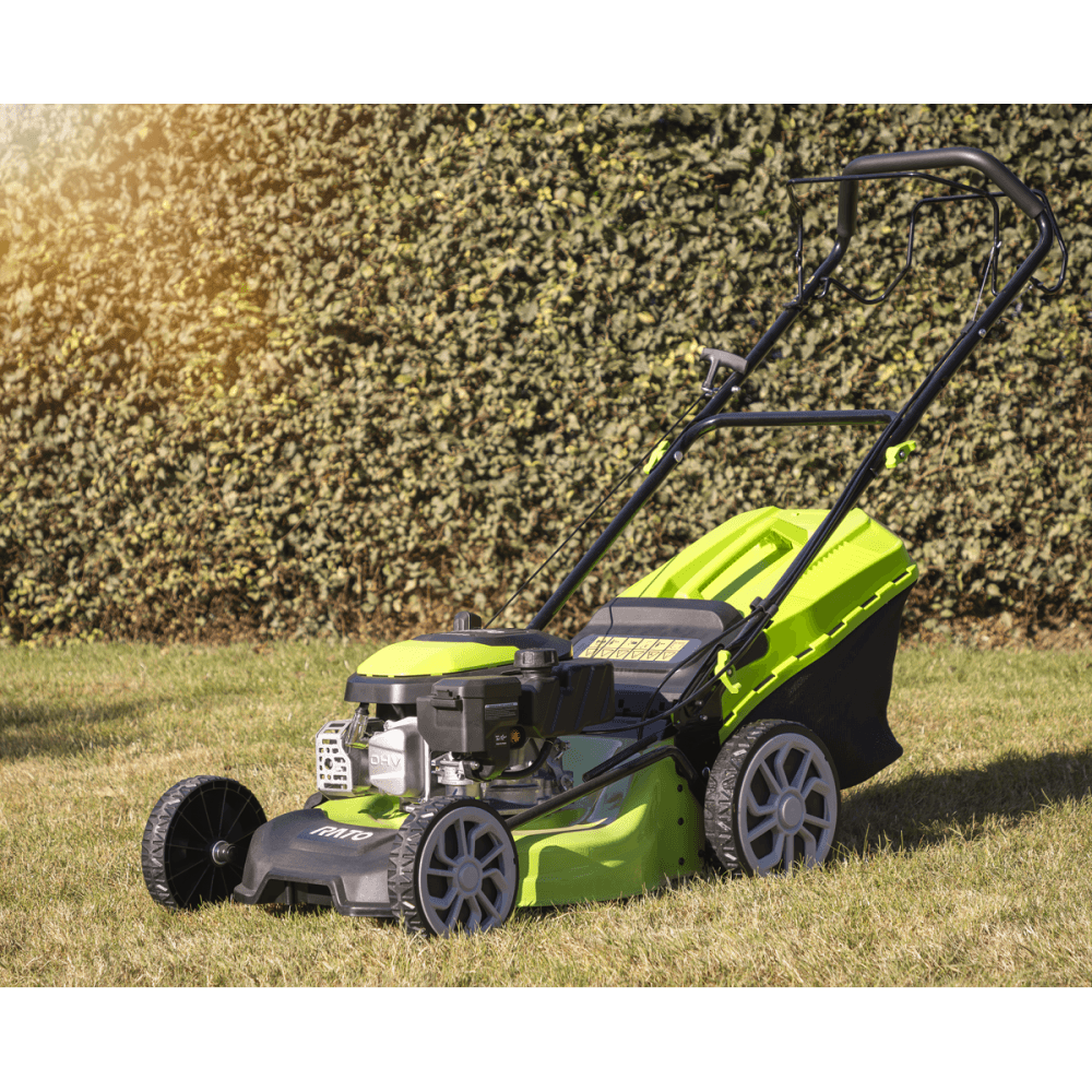 Dellonda Self-Propelled Petrol Lawnmower Grass Cutter with Height Adjustment & Grass Bag 144cc 18"/46cm 4-Stroke Engine Model No- DG101