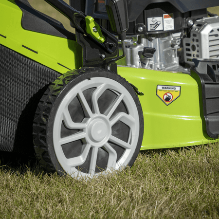 Dellonda Self-Propelled Petrol Lawnmower Grass Cutter with Height Adjustment & Grass Bag 144cc 18"/46cm 4-Stroke Engine Model No- DG101