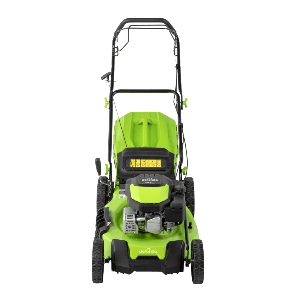 Dellonda Self-Propelled Petrol Lawnmower Grass Cutter with Height Adjustment & Grass Bag 170cc 20"/51cm 4-Stroke Engine Model No- DG102