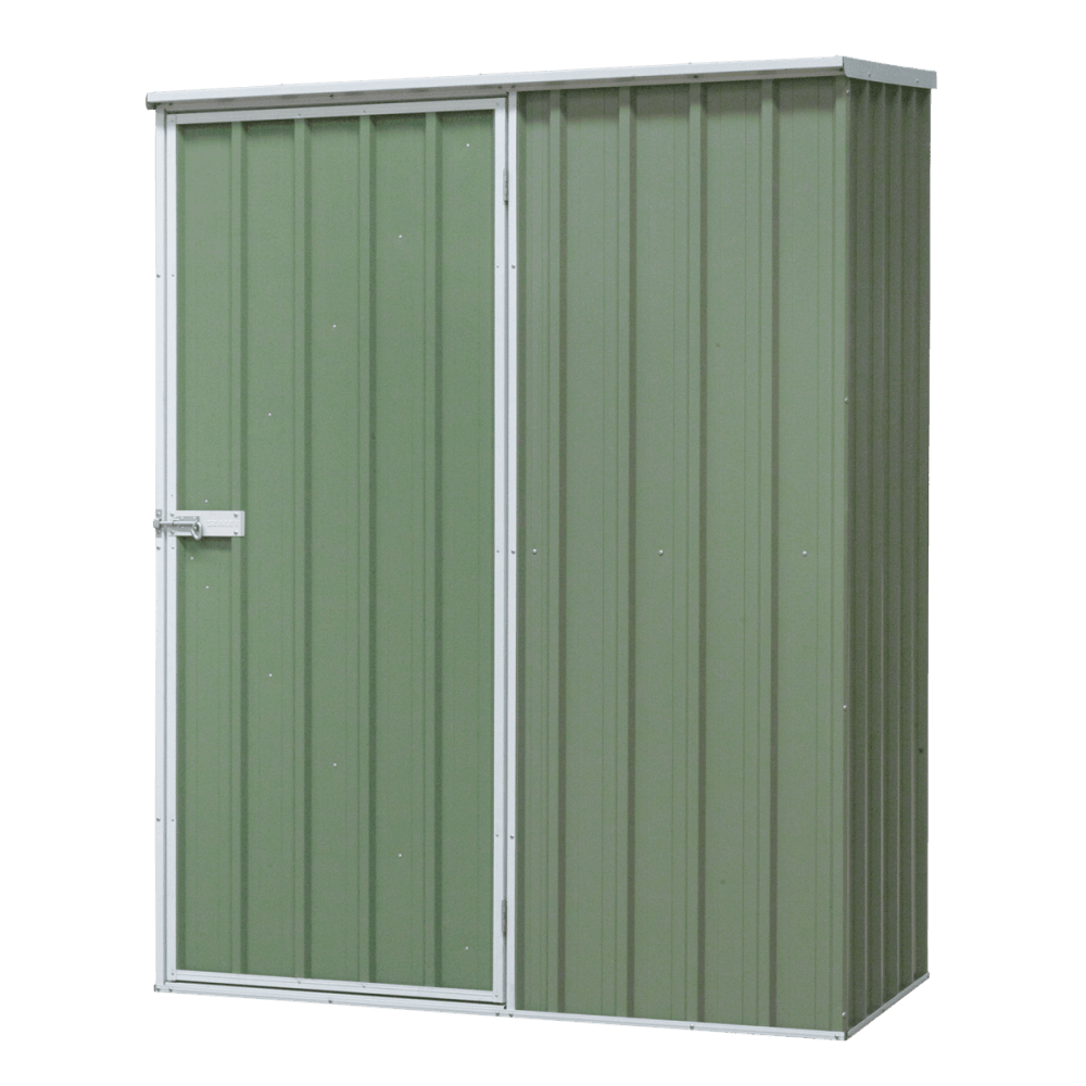Dellonda Galvanized Steel Storage Shed with Pent Style Roof 150 x 80 x 190cm - Green Model No- DG113