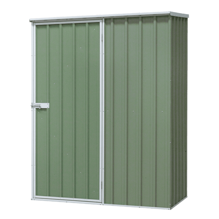 Dellonda Galvanized Steel Storage Shed with Pent Style Roof 150 x 80 x 190cm - Green Model No- DG113