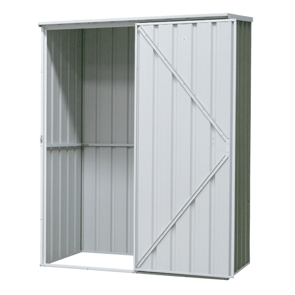 Dellonda Galvanized Steel Storage Shed with Pent Style Roof 150 x 80 x 190cm - Green Model No- DG113
