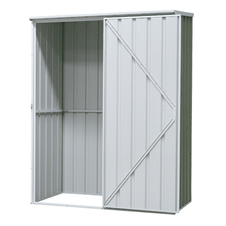 Dellonda Galvanized Steel Storage Shed with Pent Style Roof 150 x 80 x 190cm - Green Model No- DG113