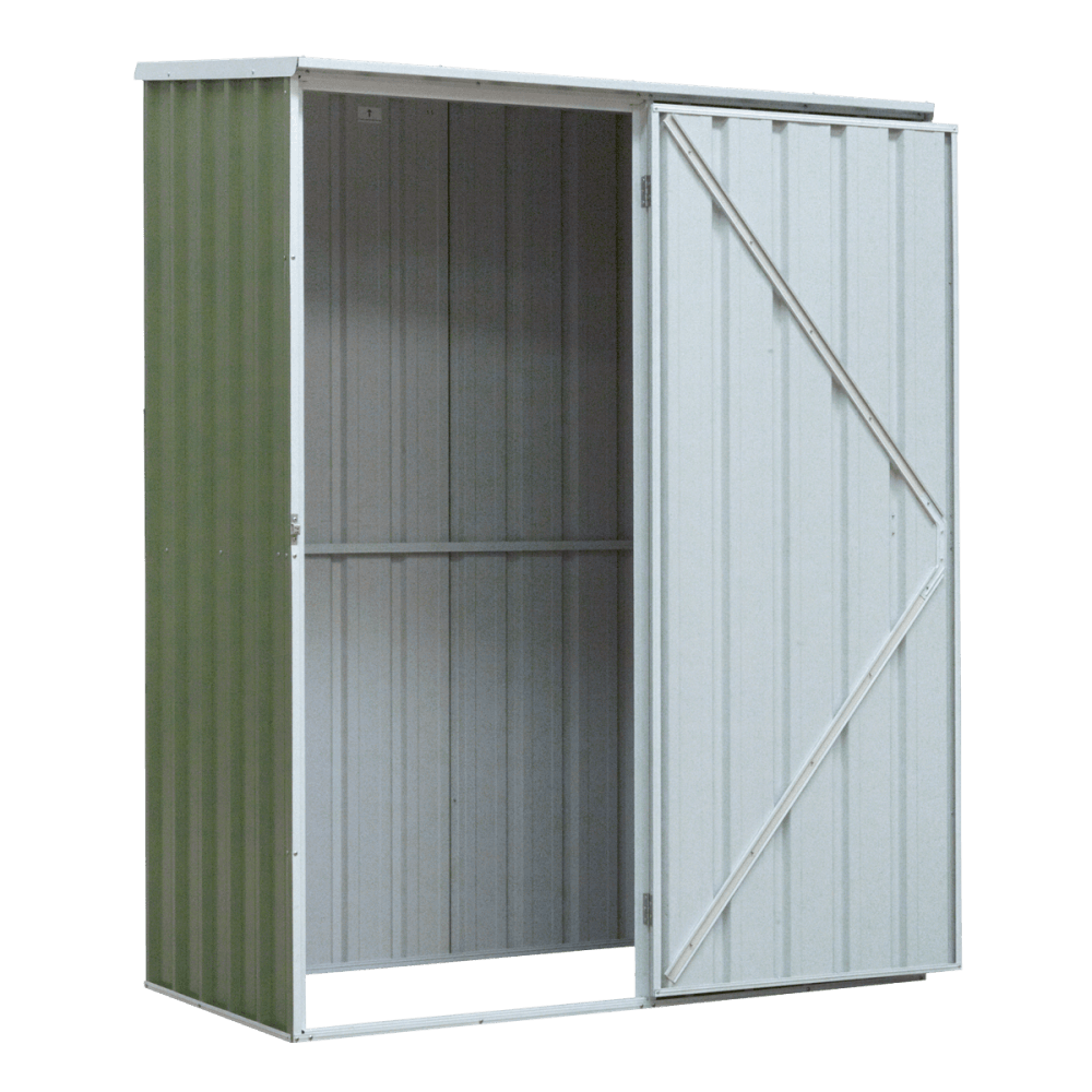 Dellonda Galvanized Steel Storage Shed with Pent Style Roof 150 x 80 x 190cm - Green Model No- DG113